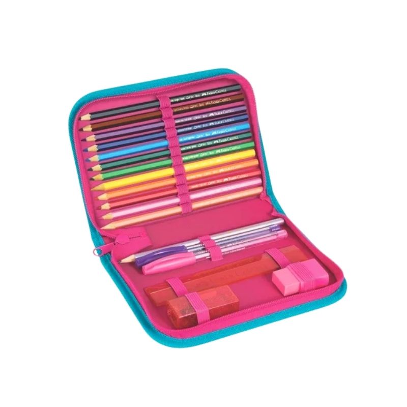 LAPIZ COLOR C/ESTUCHE MARIPOSA 18.2208RS FABER BR