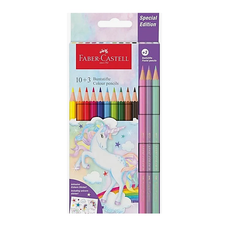 LAPIZ COLOR UNICORNIO 10+3 111219 FABER CASTELL